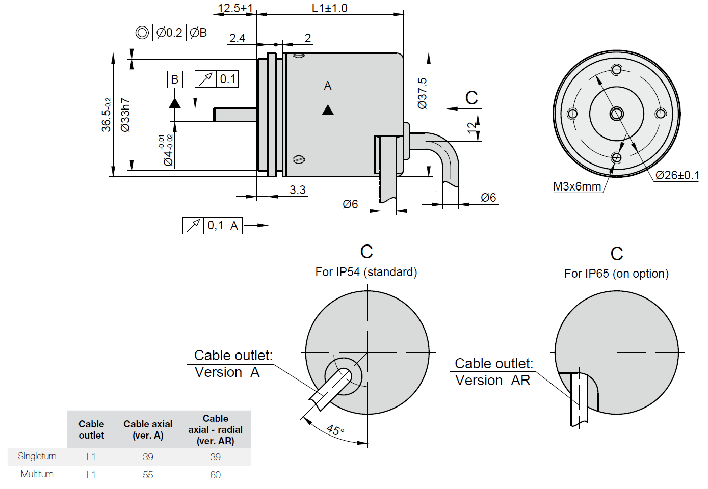 AK36 Encoder drawing